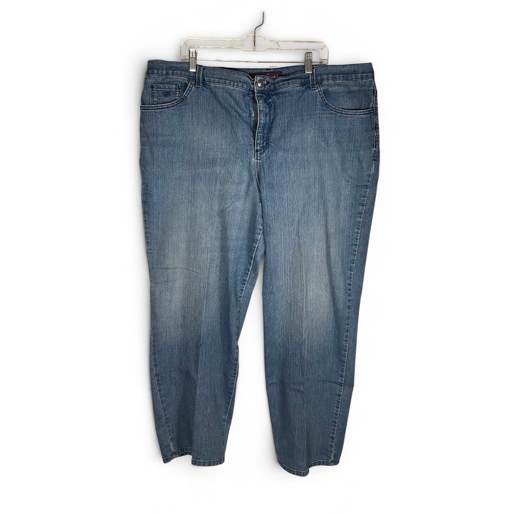 Gloria Vanderbilt Amanda Jeans Women 22W Medium Wash High Rise Straight Leg Blue